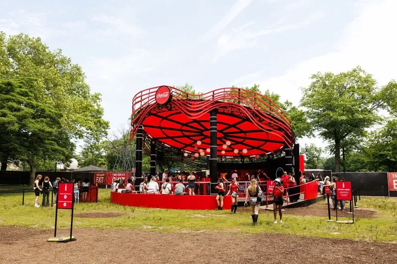The Coca-Cola booth at Governors Ball