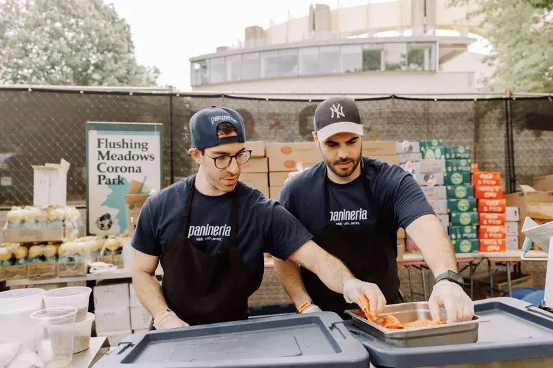 Panineria chefs prepping behind the scenes