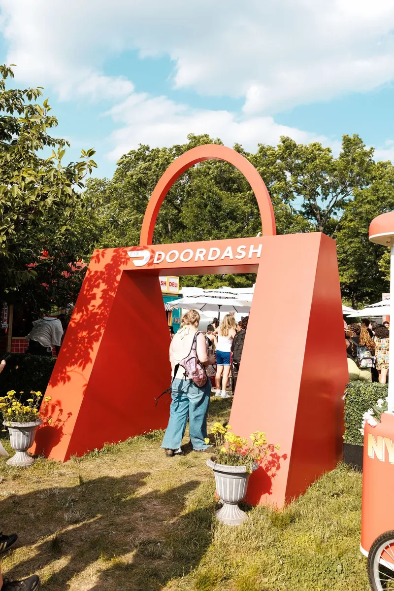 The DoorDash arch entrance